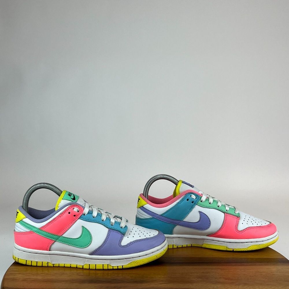 Womens Nike Dunk Low SE Candy Colorblock Leather Shoes Sneakers Size 6.5 M GUC‎